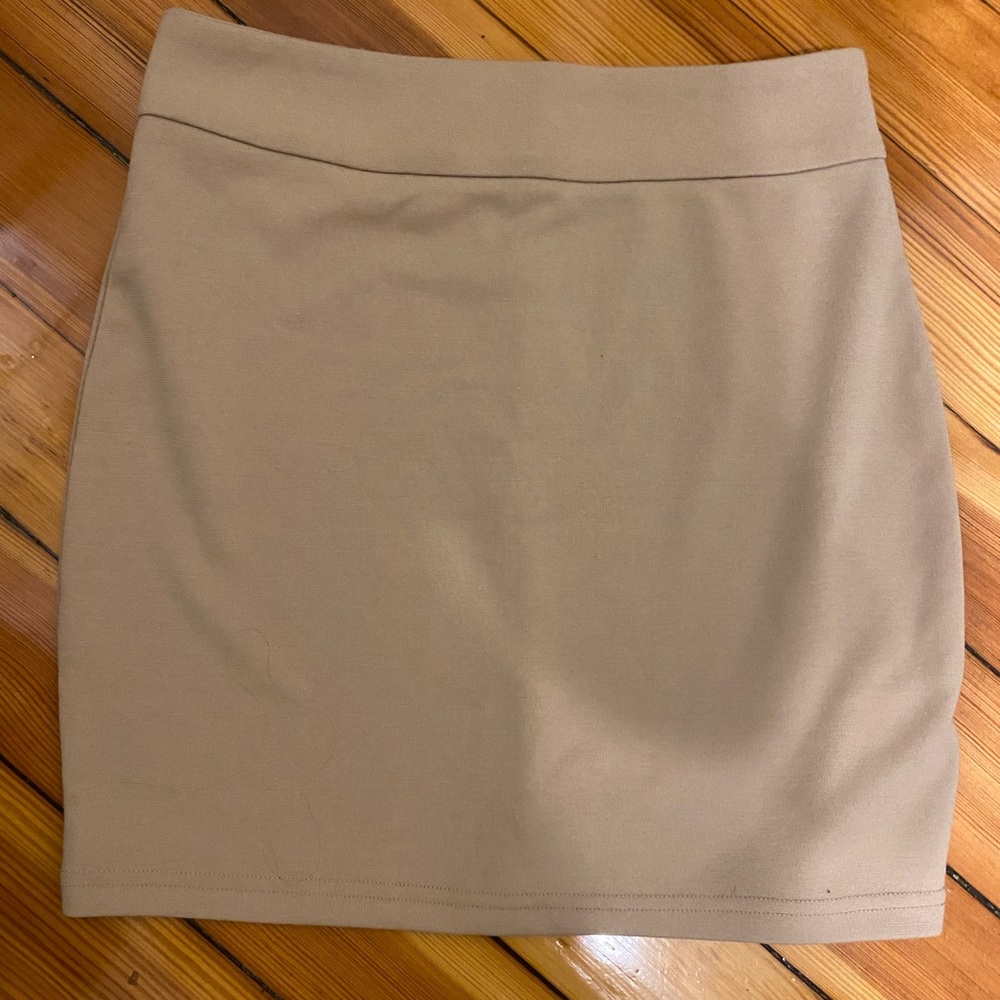 Tan Mini Bodycon Skirt